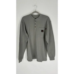Forge Fr Grey Henley Neck Long Sleeve T Shirt Mens Medium New Fire Resistant - Picture 1 of 11