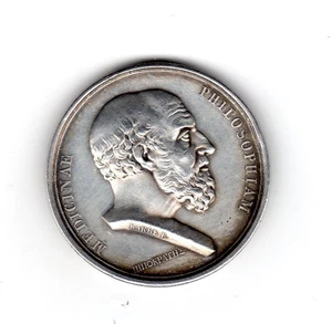 Médaille MEDAL MEDECINE Médecine 1789 LYON HIPPOCRATE BARRE  ARGENT SILVER - Picture 1 of 3