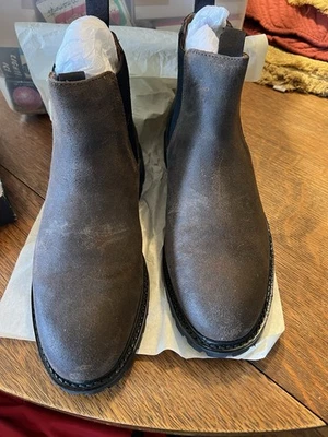 Botas masculinas JCREW Kenton Chelsea em camurça encerada inglesa (tamanho 9 médio) - Imagem 1 de 4