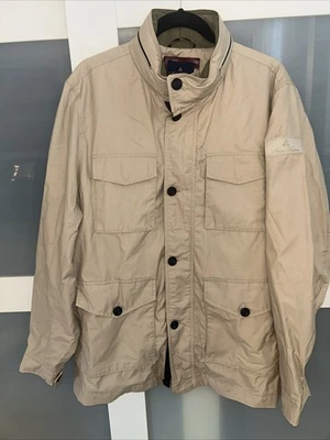 New  Brooks Brothers Tan Nylon Windbreaker Hooded Field Jacket Size L  498$ - Image 1 of 4
