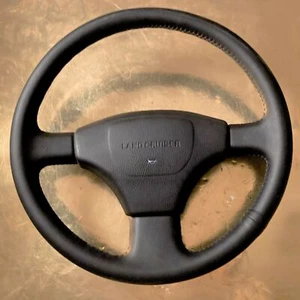 Toyota Land Cruiser 80 Series Black Rare JDM FJ80 HZJ81 FZJ80 Steering Wheel - Picture 1 of 5