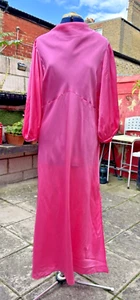 Asos Pink Satin Party Wedding Guest Maxi Long Dress Size 18 - Picture 1 of 21