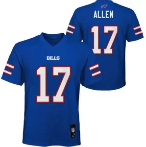 Camiseta deportiva juvenil Buffalo Bills Josh Allen Outerstuff azul real auténtica nivel medio - Imagen 1 de 6