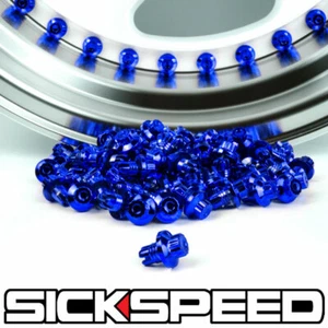 100 PC BLUE WHEEL RIVETS FOR WHEELS/RIMS CAP LIP SCREW BOLT TIRES  P13 - Picture 1 of 1
