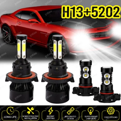 Kit de faros LED de haz alto/bajo + bombillas antiniebla para Chevrolet Camaro 2010 2011-2013 Foto 1 de 4