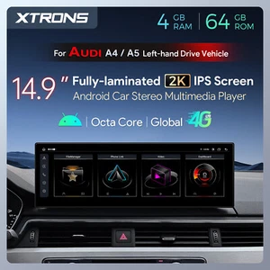 14,9" Android Autoradio 8-Core 64GB GPS Navi LTE 4G WIFI Für AUDI A4 A5 B9 MIB2 - Bild 1 von 16