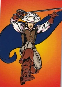 Disney Three Musketeers 1993 SKYBOX Foil Embossed Card F4 D'Artagnan - Picture 1 of 2