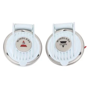 1 Par Barco Yate 12V/24V Blanco Cubierta Anclaje Molinete Interruptor de Pie Arriba y Abajo - Imagen 1 de 8