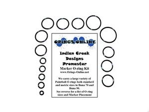 Indian Creek Designs ICD Promaster Paintball Marker O-ring Oring Kit x 4 rebuild - Picture 1 of 1