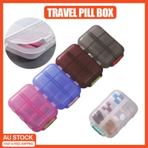 Travel Pill Case Pocket Pharmacy Portable Small Organizer Weekly Medicine Box - Picture 1 of 17