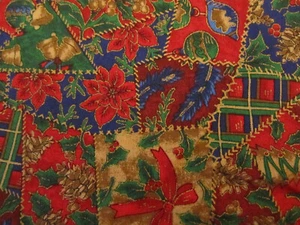 Hoffman International Cotton Fabric Christmas Crazy Quilts Print 2yd x 44 - Picture 1 of 5