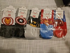12 pair of boys no show marvel characters Socks Size EU 35 -41 Us 5-9.50 New - Picture 1 of 6