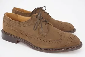 USADO 5x | BOLSOS DE CAJA DE GAMUZA MARRÓN PUNTA ALA LARGA RICHARD UK 9 US 9.5 TRICKERS UK 9 US 9.5 - Imagen 1 de 10