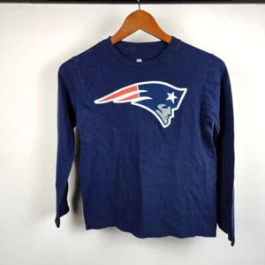 NEW ENGLAND PATRIOTS NAVY BLUE JERSEY T-SHIRT NFL APPAREL Youth Kids Size MEDIUM - Picture 1 of 6