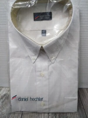 VTG. Daniel Hechter PARIS N.Y.  MEN'S SHIRT WHITE STRIPED 15-1/2 32-33 FITTED - Image 1 of 4