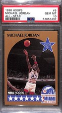1990 Hoops #5 Michael Jordan All-Star PSA 10 Near mint or better