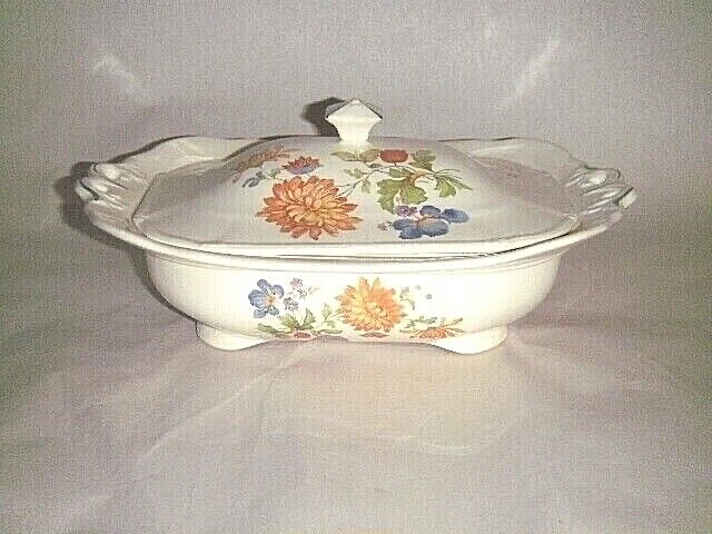 TAYLOR SMITH TAYLOR BOWL FLORES DE PRIMAVERA RECTANGULAR CUBIERTO PORCIÓN DE VERDURAS  Foto 1 de 4