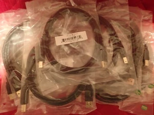 12-Pack - MONOPRICE 5438 USB-A To USB-B 2.0 Cable - 6ft Black Cord - Gold Plated - Picture 1 of 4