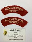 Original WW2 Era Royal Austrailian Infantry Uniform Patch Pair (2) Rocker