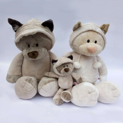 BONITO Nieve Civeta Leopardo Gato Sombrero Juguete de Peluche Muñeca de Peluche Dibujos Animales Niña Regalo Foto 1 de 4