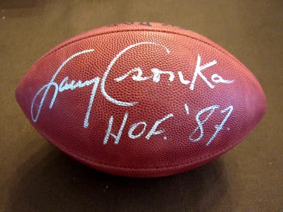 LARRY CSONKA HOF 87 MIAMI DOLPHIN SIGNED AUTO WILSON GAME FOOTBALL JSA BEAUTY - Image 1 of 3