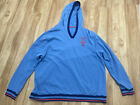 Disney Parks Adult XXL Stitch 626 Blue V Neck Hooded  Pullover Sweatshirt