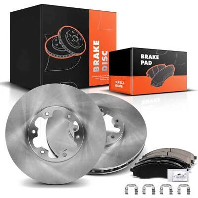 Rotores de disco dianteiro e pastilhas de freio de cerâmica para Nissan Xterra 2000-2004 Frontier - Imagem 1 de 4