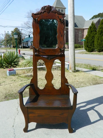 Small Oak Halltree~~~Orginial Finish~~~circa 1900 Cover
