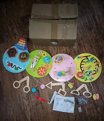 Caterpillar Wall Activity Center Busy Board 4 Panel Baby Toddler Read Descriptio - Image 1 of 4