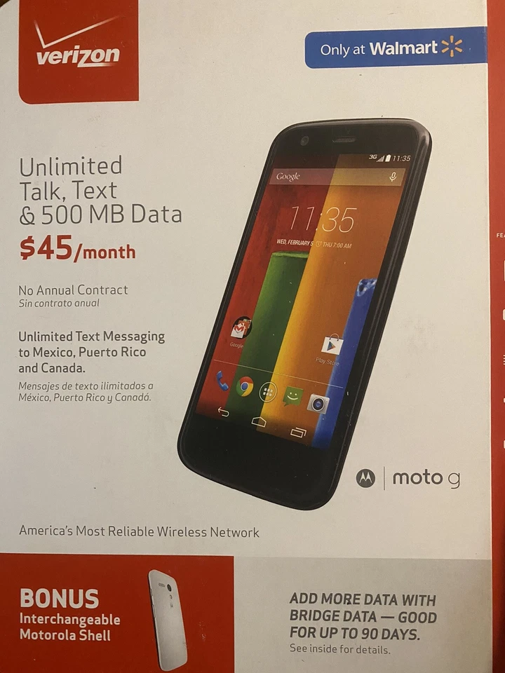 Motorola MOTO G Verizon Android Smartphone XT1028 - Image 1 of 1