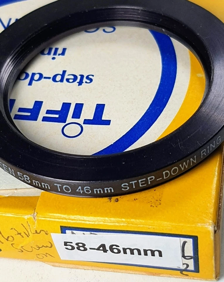 Tiffen 58-46mm Step-Down Lens Filter Converter Adapter Ring 58mm-46mm E58-E46 - Image 1 of 4
