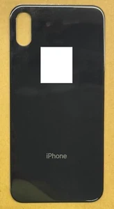 Vetro \ Back Cover iPhone XS NERA NO BIG HOLE vetro posteriore ricambio - Foto 1 di 1