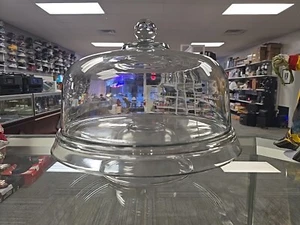 Anchor Hocking Glass Presence 4 in 1 Cake Stand and Dome Serving Platter-SECONDS - Picture 1 of 7