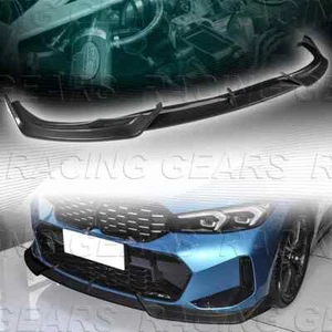 CARBON BLACK FRONT BUMPER SPOILER LIP FOR 19-2022 BMW 3-SERIES G20 M340I M-SPORT - Picture 1 of 11