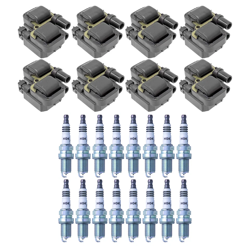 Kit de bujías Bosch 8 bobinas de encendido NGK 16 Iridium IX para W202 C215 C208 V8 Foto 1 de 1