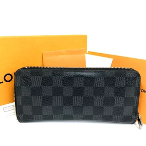 Auth Louis Vuitton Zippy Wallet Vertical Long Wallet Damier Graphite N63095 - Picture 1 of 24