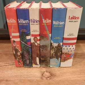 Lot of 6 Kent Family Chronicles 2-7 John Jakes Hardcover Vtg Nelson Doubleday - Picture 1 of 2