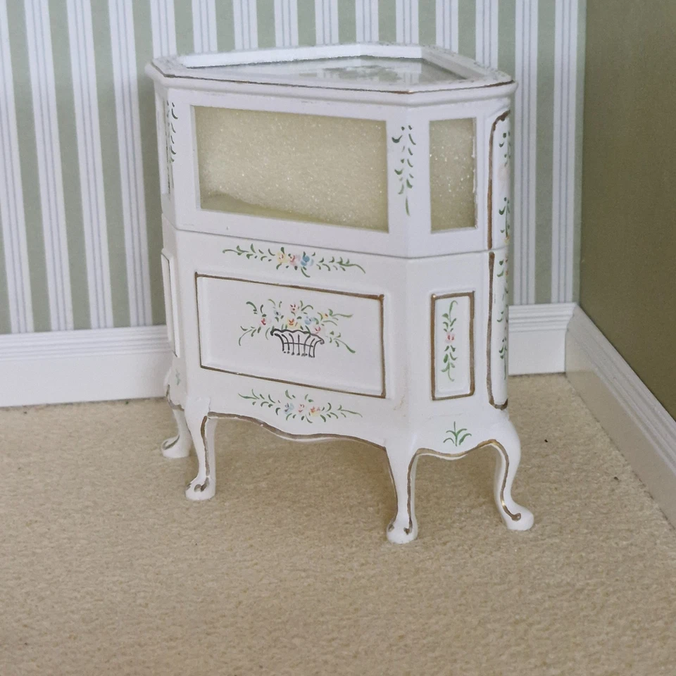 Escala 1:12, casa de muñecas, muebles, vitrina de esquina de Bespaq QU09a Foto 1 de 4