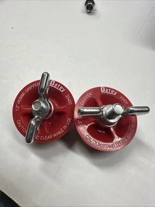 2 OATEY 33401 PLASTIC RUBBER TEST PLUG WING NUT 1.5”PLUMBING PIPE TEST PLUG - Picture 1 of 5