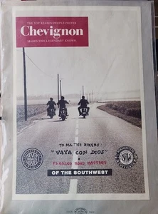 Véritable ancienne reproduction affiche CHEVIGNON (moto Harley-Davidson poster) - Picture 1 of 4