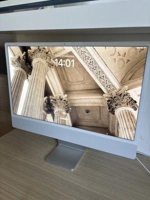 Apple iMac 24" (256GB SSD, Apple M1, 3,20GHz, 8GB, GPU 7‑core) Argento - Immagine 1 di 4
