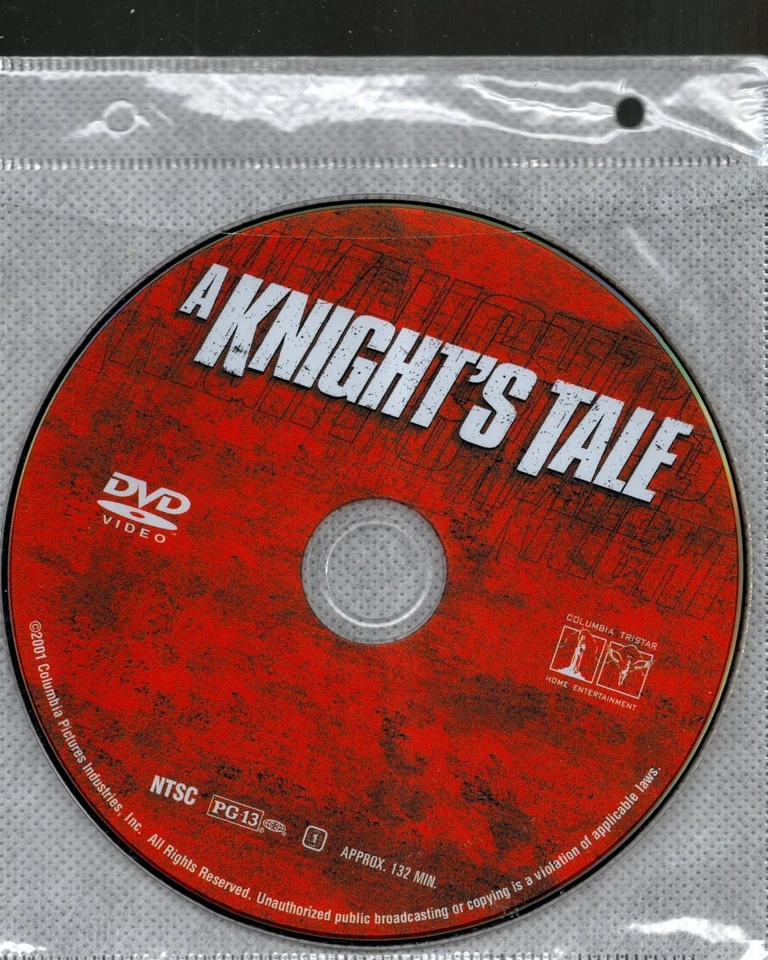 A Knight's Tale (2001) DVD  *DISC ONLY* = REGION 1 - Heath Ledger - Image 1 of 1