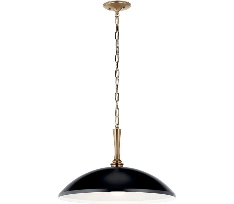 Kichler 52638BK Delarosa Pendant, 1-Light 75 Watts, Black - Image 1 of 1