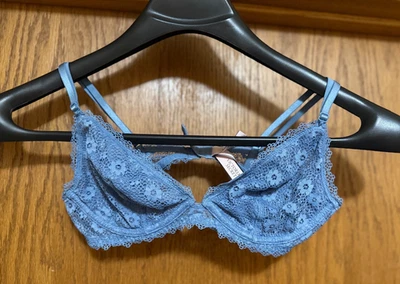 Nuevo Sujetador Victorias Secret Nuevo con Etiquetas Azul Floral Encaje Damas Estilo Mediano 11093742 Foto 1 de 4
