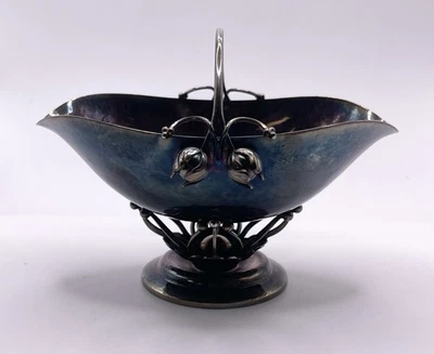 Antique Georg Jensen Hammered Sterling Silver Denmark  235B Basket - Image 1 of 4