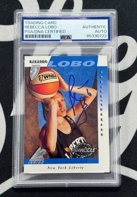 1997 Pinnacle Rebecca Lobo Signed Rookie RC Card PSA DNA Auto Autographed #3 - Image 1 of 2