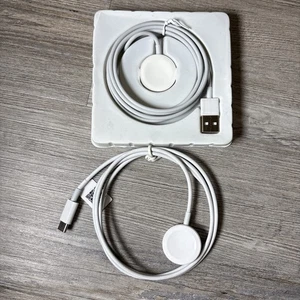 Lote de 2: Cable Cargador Tipo-C Apple Watch Ultra Magnético, USB iPhone, Blanco Nuevo - Imagen 1 de 5