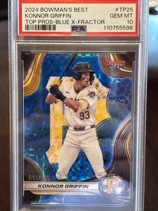 2024 Bowman’s Best Konnor Griffin Blue Refractor /150 RC TP25 PSA 10 GEM MINT  - Bild 1 von 4