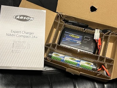 CARSON Expert Charger NiMH 2A + Batteria NiMH 7,2v 3000 mAh - Immagine 1 di 4