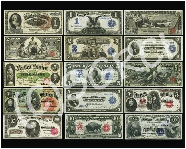 United States Large Size Currency Paper Money Poster 16" x 20" - Original Design - Image 1 of 1
